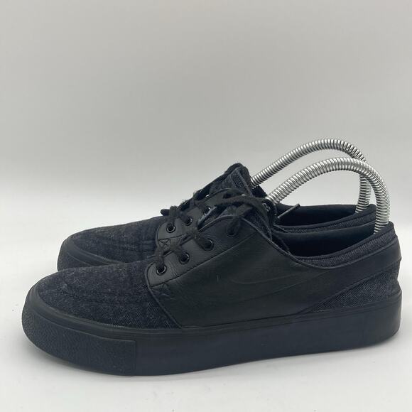 Mens Size 7 Nike Zoom Stefan Janoski Elite Ht "Black" Leather/Fabric Skate Shoes - Picture 4 of 8